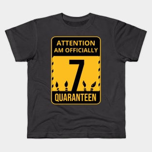 7th Birthday Officially a Quaranteen 7 Years Old Kids T-Shirt